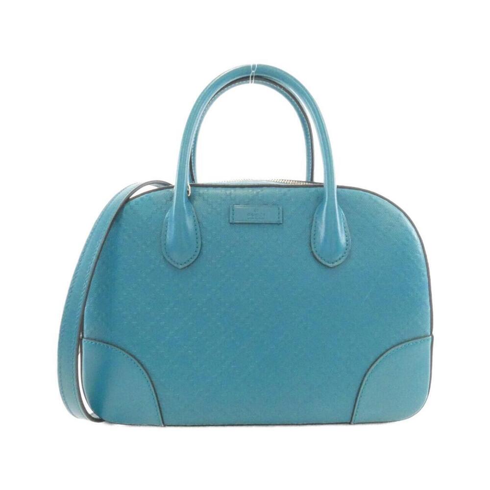Gucci Boston leather tote guccissima rounded top handles Blue